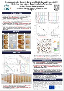 Understanding the Dynamic Behavior of Oxide-Derived Copper in CO2 Reduction from a Large Scale Simulation Perspective Zan Lian poster Solar2Chem